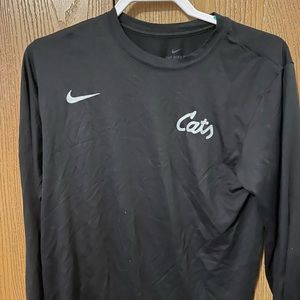 K-State “Cats Script” Long Sleeve Athletic Black Dri-Fit Tee - SIZE MEDIUM